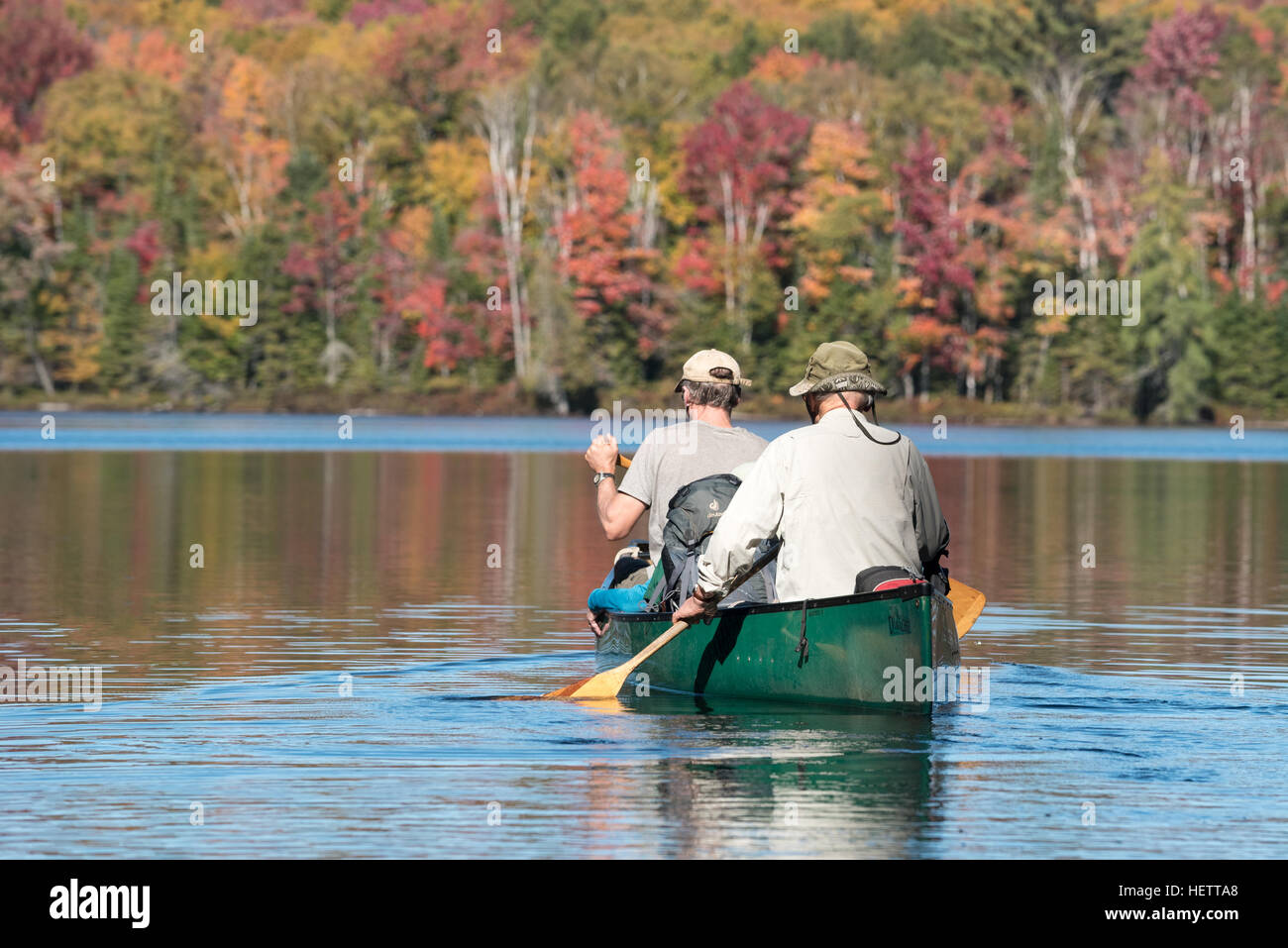 Canoeing in the St. Regis Canoe Area of Adirondack State Park, New York Stock Photo Alamy