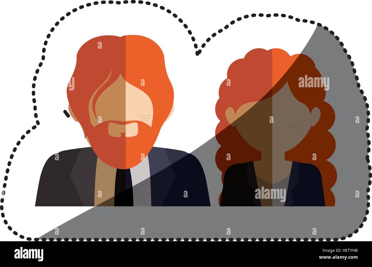 Woman and man icon. Couple relationship family love and romance theme ...