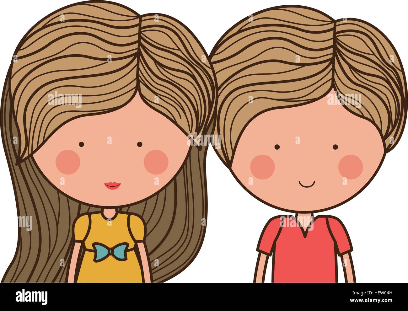 Isolated girl and boy cartoon design Stock Vector Image & Art - Alamy