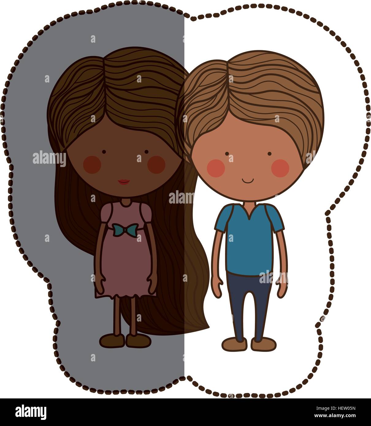 Isolated girl and boy cartoon design Stock Vector Image & Art - Alamy