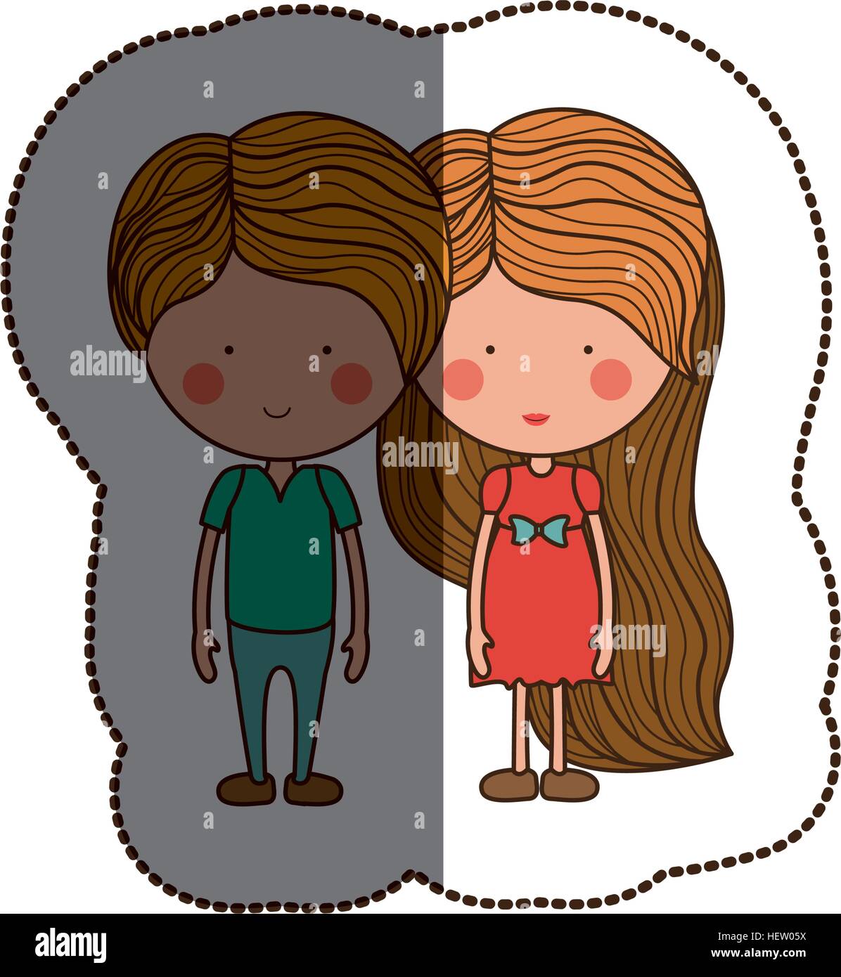 Isolated girl and boy cartoon design Stock Vector Image & Art - Alamy