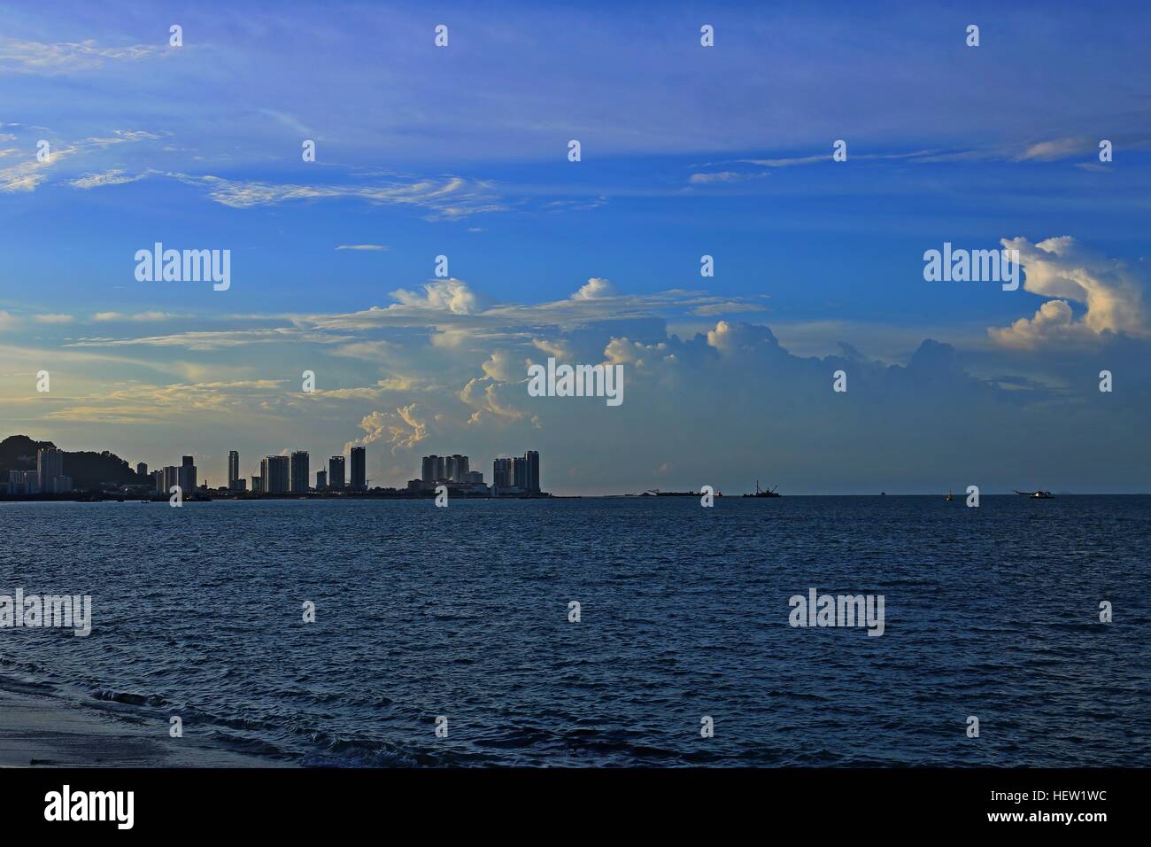 Penang Island Skyline, Malaysia Stock Photo