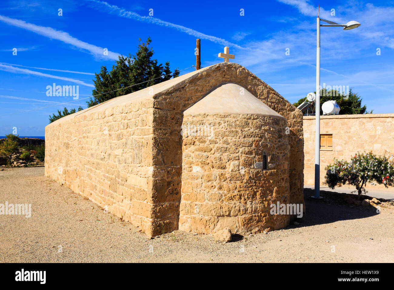 Original church of Agios Georgios, Paphos, Cyprus. Stock Photo
