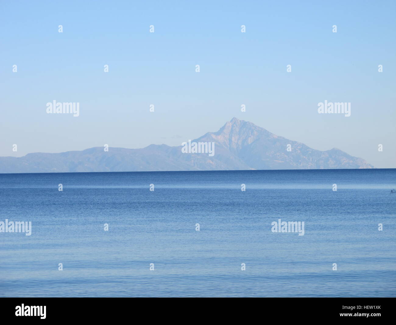 Greece central Macedonia Chalkidiki Khalkidhiki Aegean Sea Mount Athos Holy Mountain Stock Photo