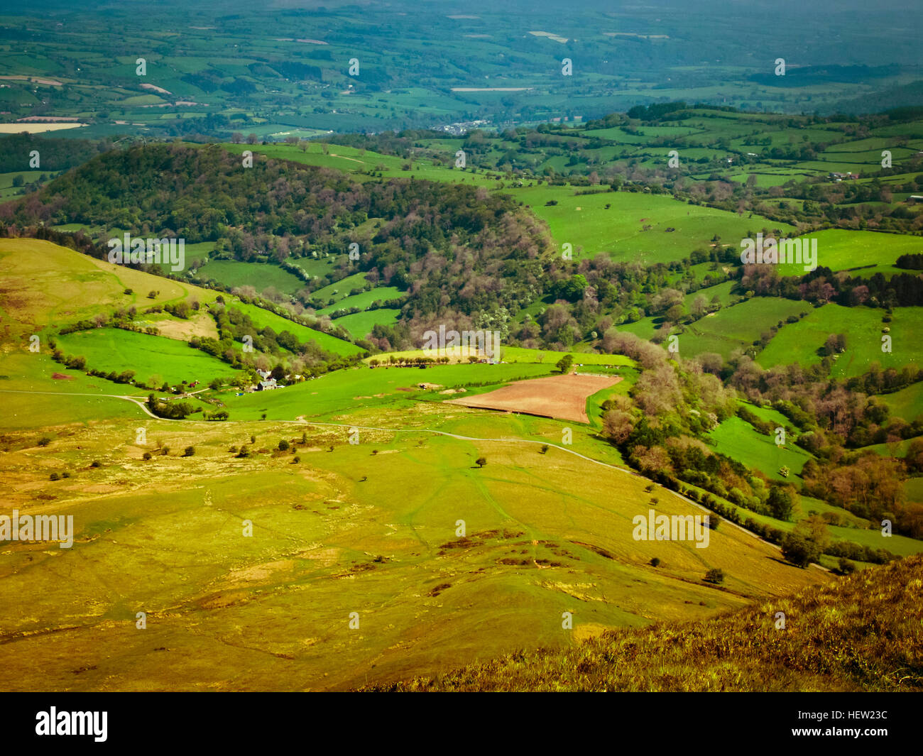 Countryside in the Wye Valley South East Wales Stock Photo Alamy