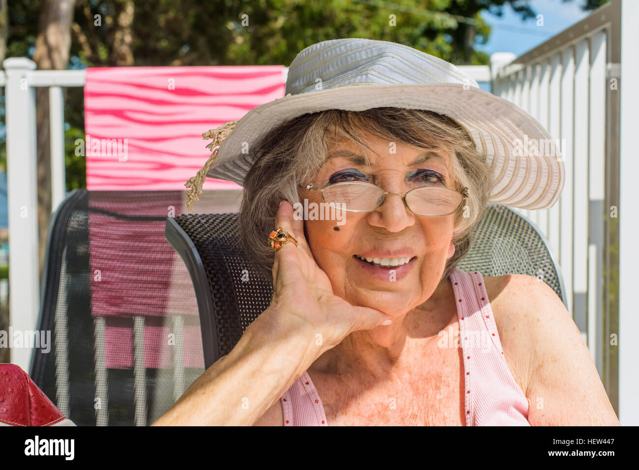 Close up senior woman resting hi-res stock photography and images - Alamy