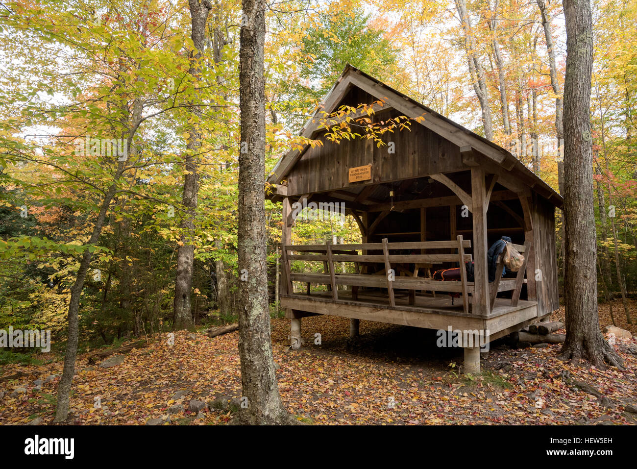 Little Rock Pond Shelter, Green Mountain National Forest, Vermont Stock Photo Alamy