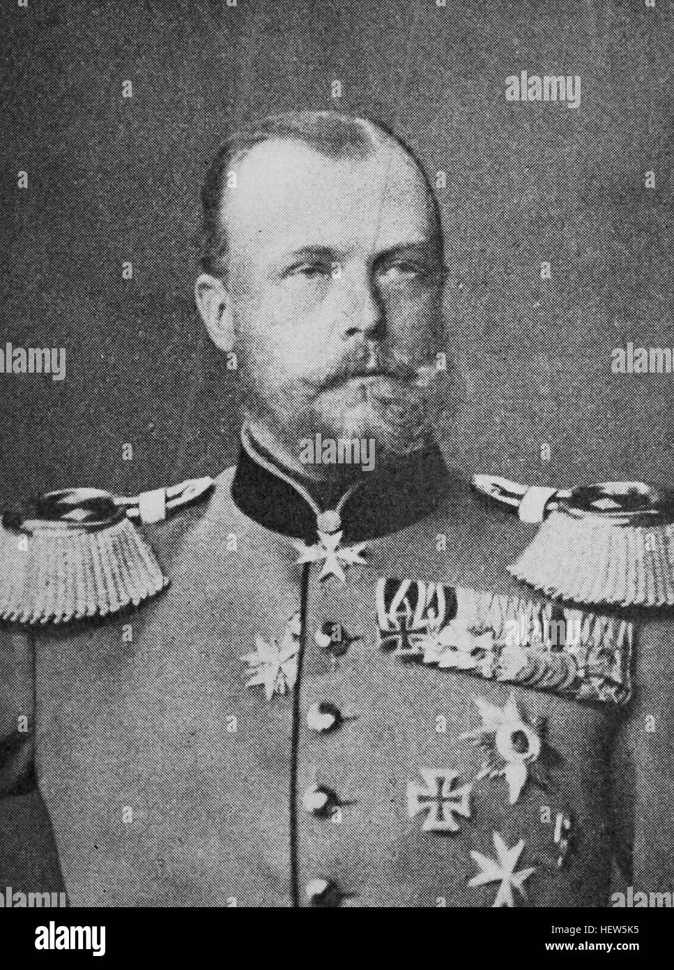 Prince Friedrich Wilhelm Nikolaus Albrecht of Prussia, 8 May 1837 - 13 September 1906, Prussian general field marshal, Herrenmeister, Grand Master, of the Order of Saint John, regent of the Duchy of Brunswick from 1885., picture from 1895, digital improved Stock Photo
