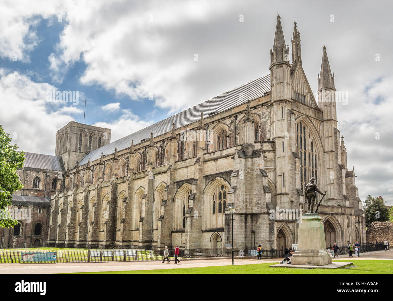 Winchester cathedral facade hi-res stock photography and images - Alamy