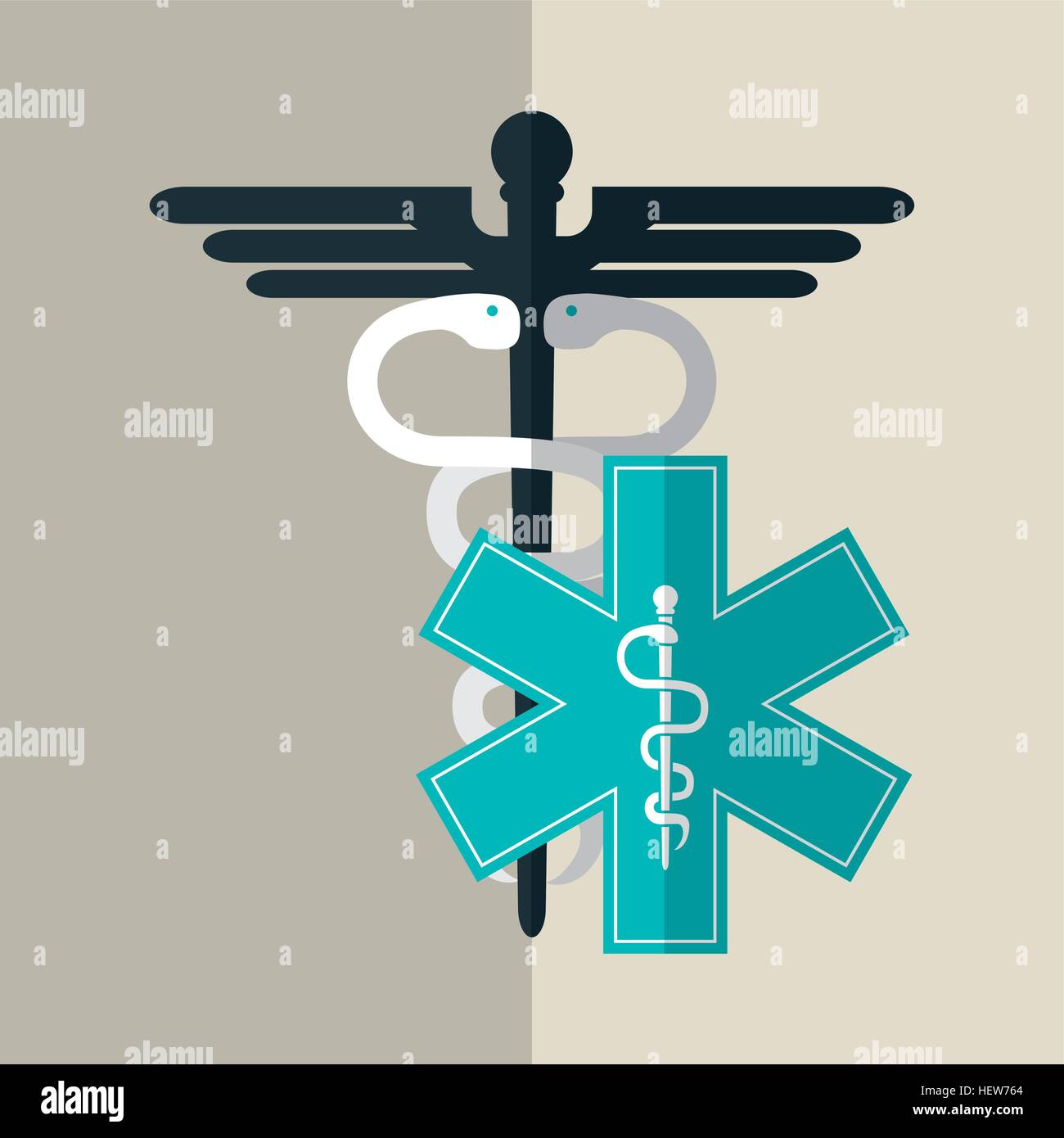 caduceus icon design , vector illustration Stock Vector Image & Art - Alamy