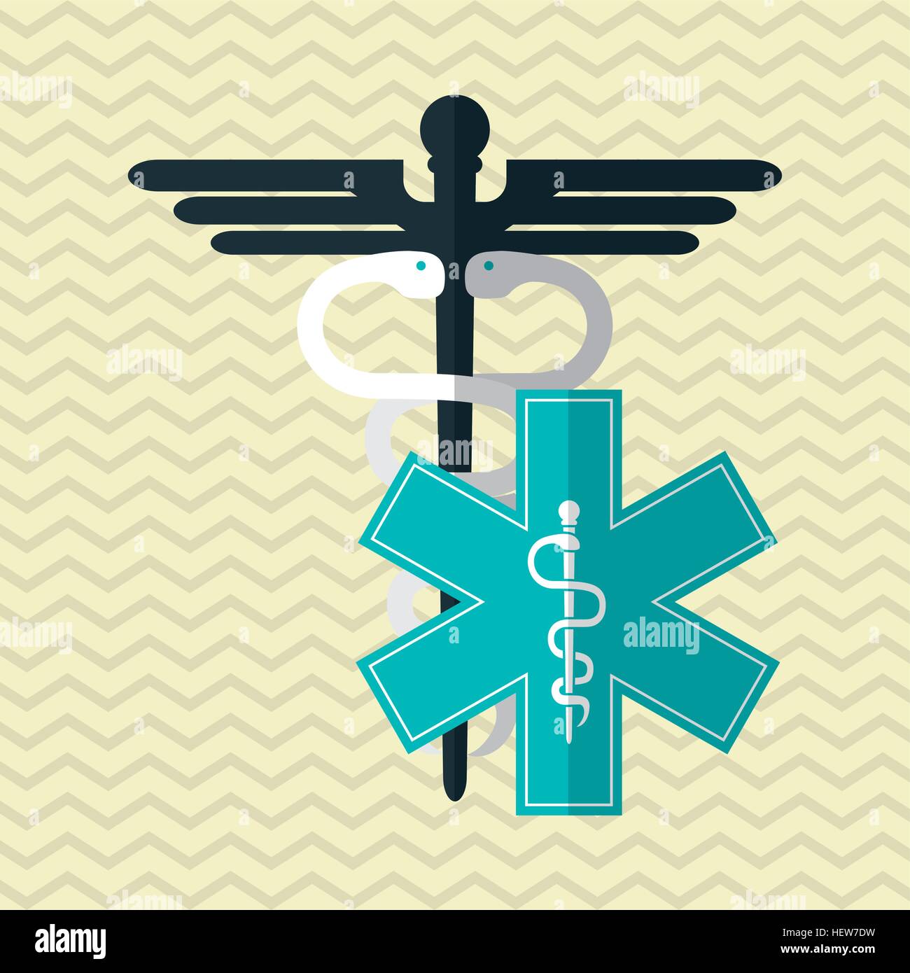 caduceus icon design , vector illustration Stock Vector Image & Art - Alamy