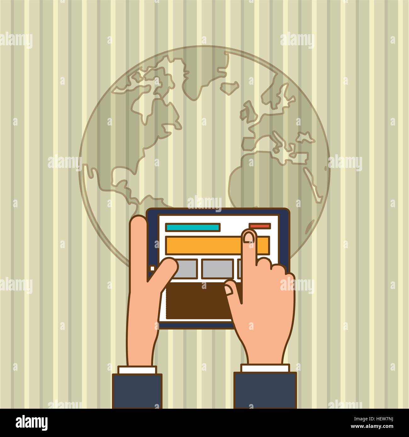 tablet and travel icon design, vector illustration Stock Vector Image ...