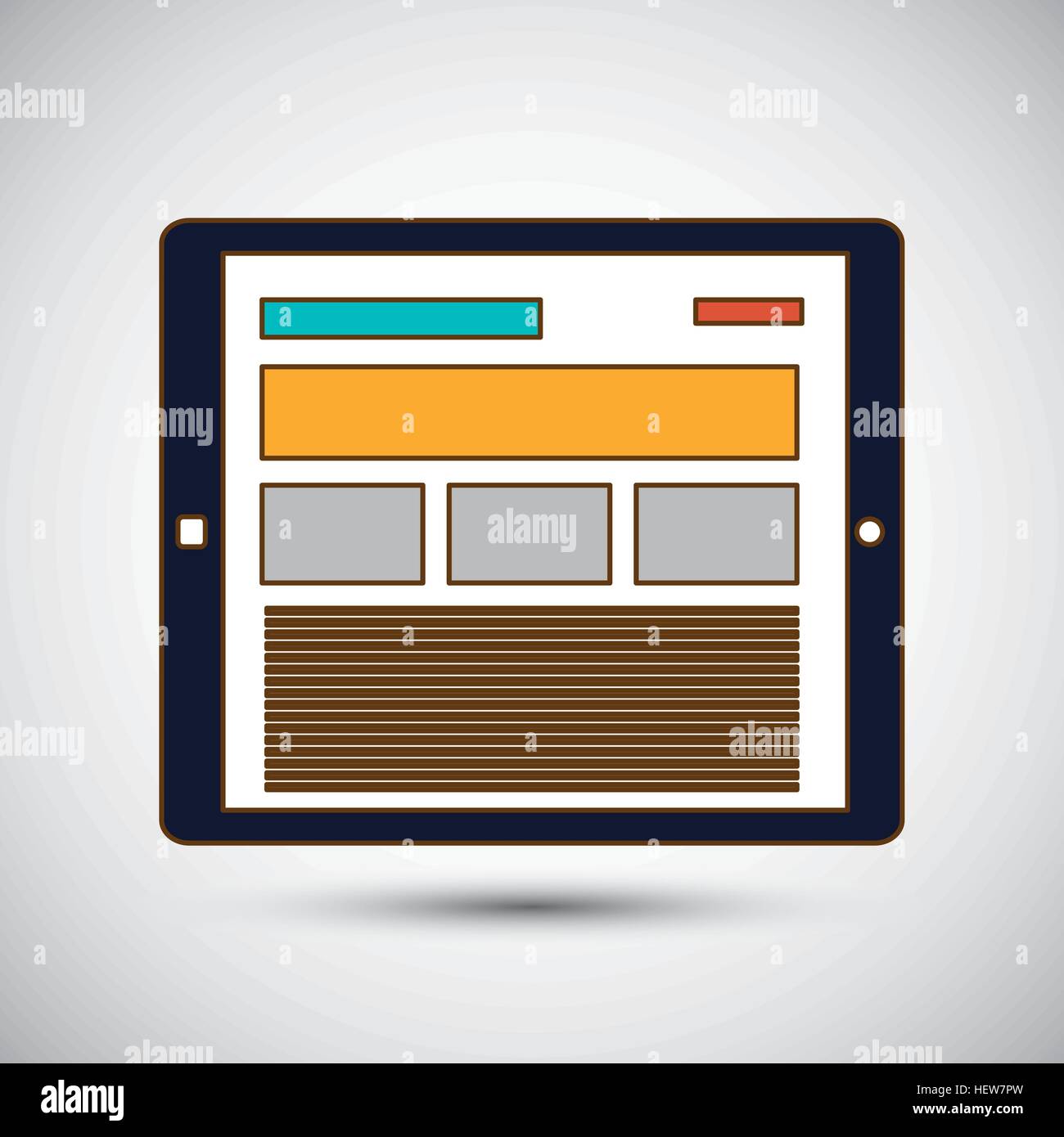 tablet icon design, vector illustration Stock Vector Image & Art - Alamy