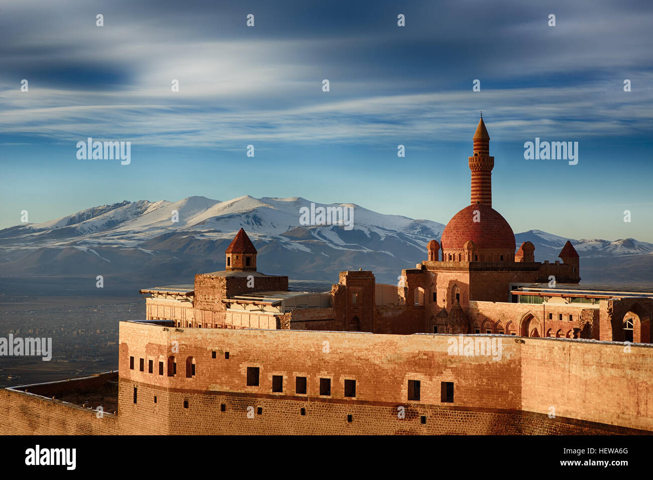 Ishak Pasha Palace,Dogu Beyazit,Agri, Turkey country Stock Photo