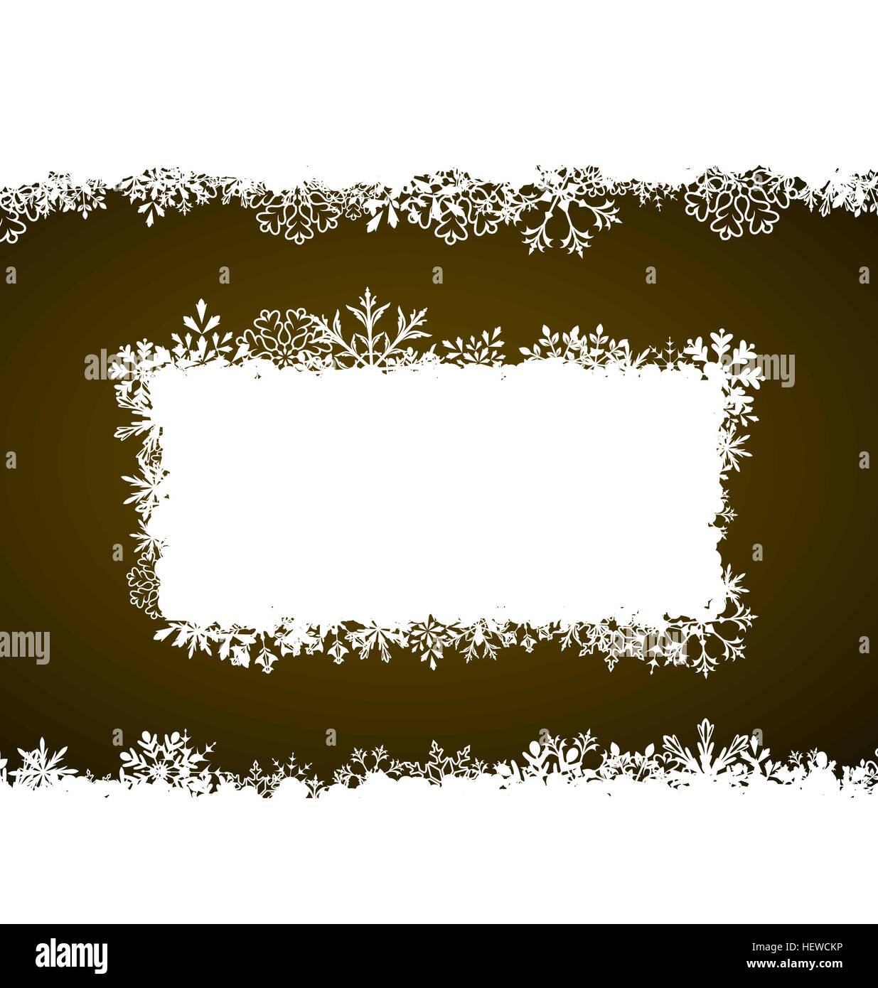 Illustration Winter Frame with Snowflakes, Holiday Background - Vector ...