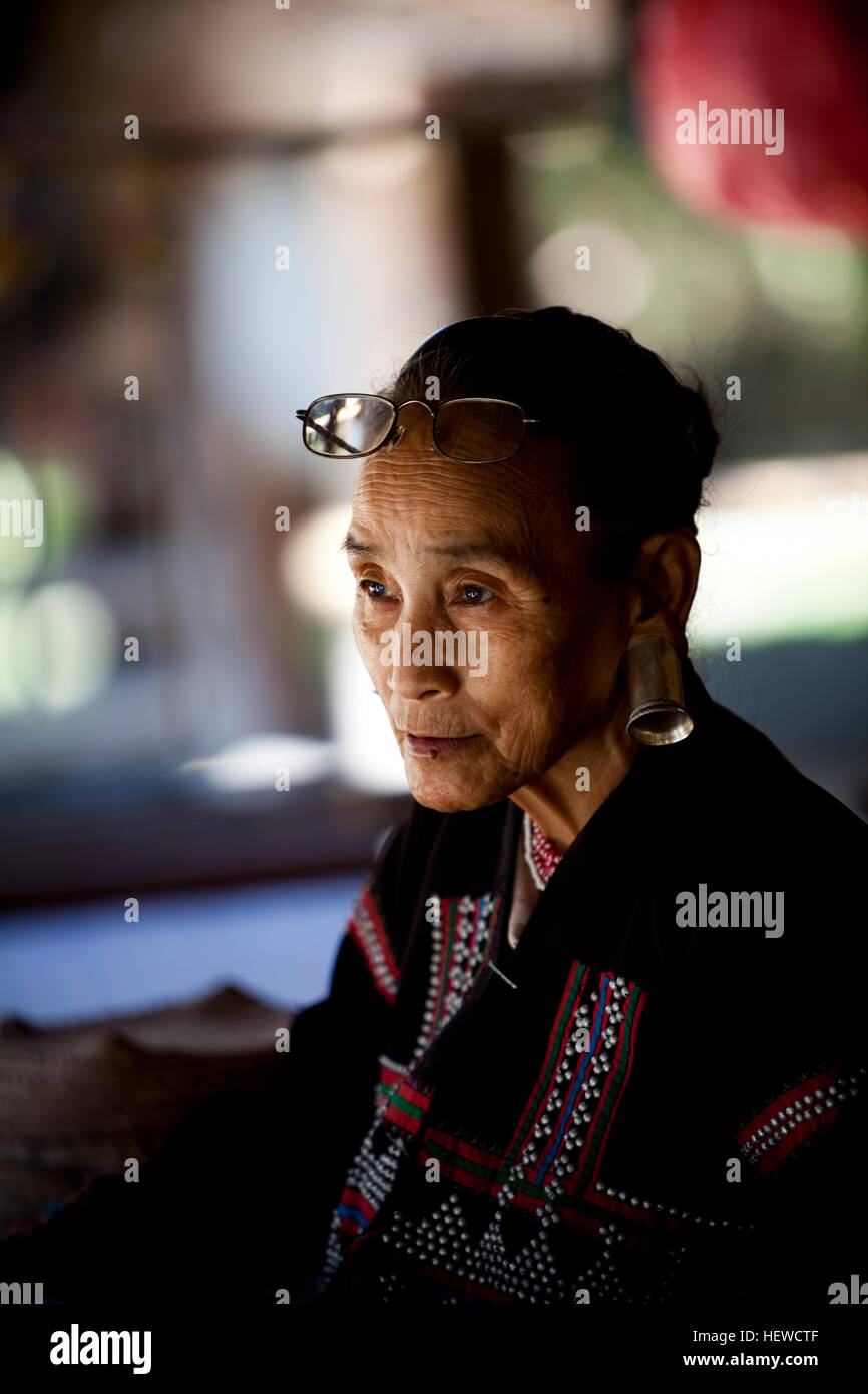 Hill Tribe People in Thailand Stock Photo