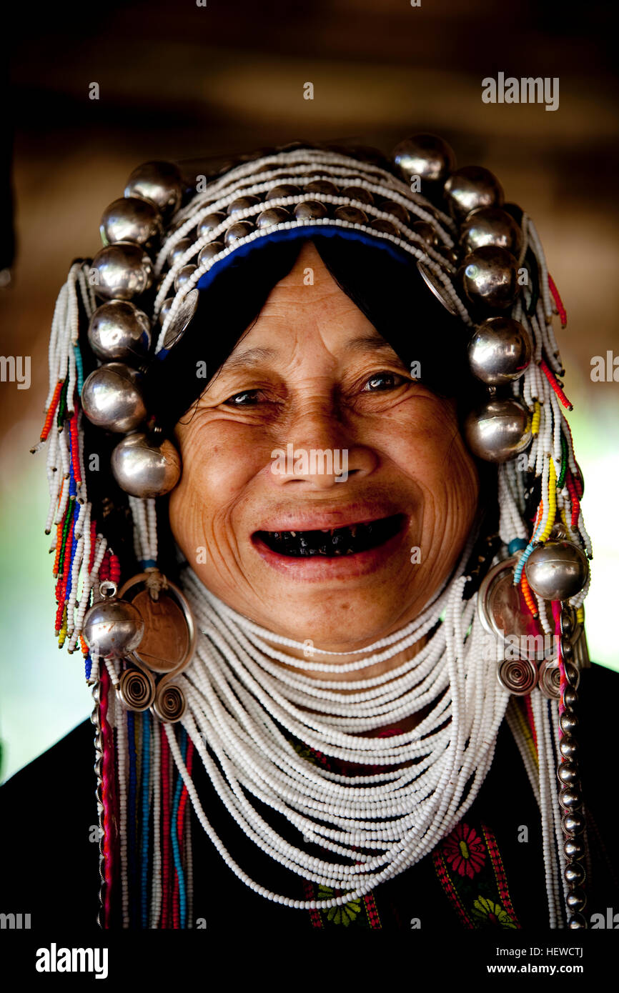 Hill Tribe People in Thailand Stock Photo