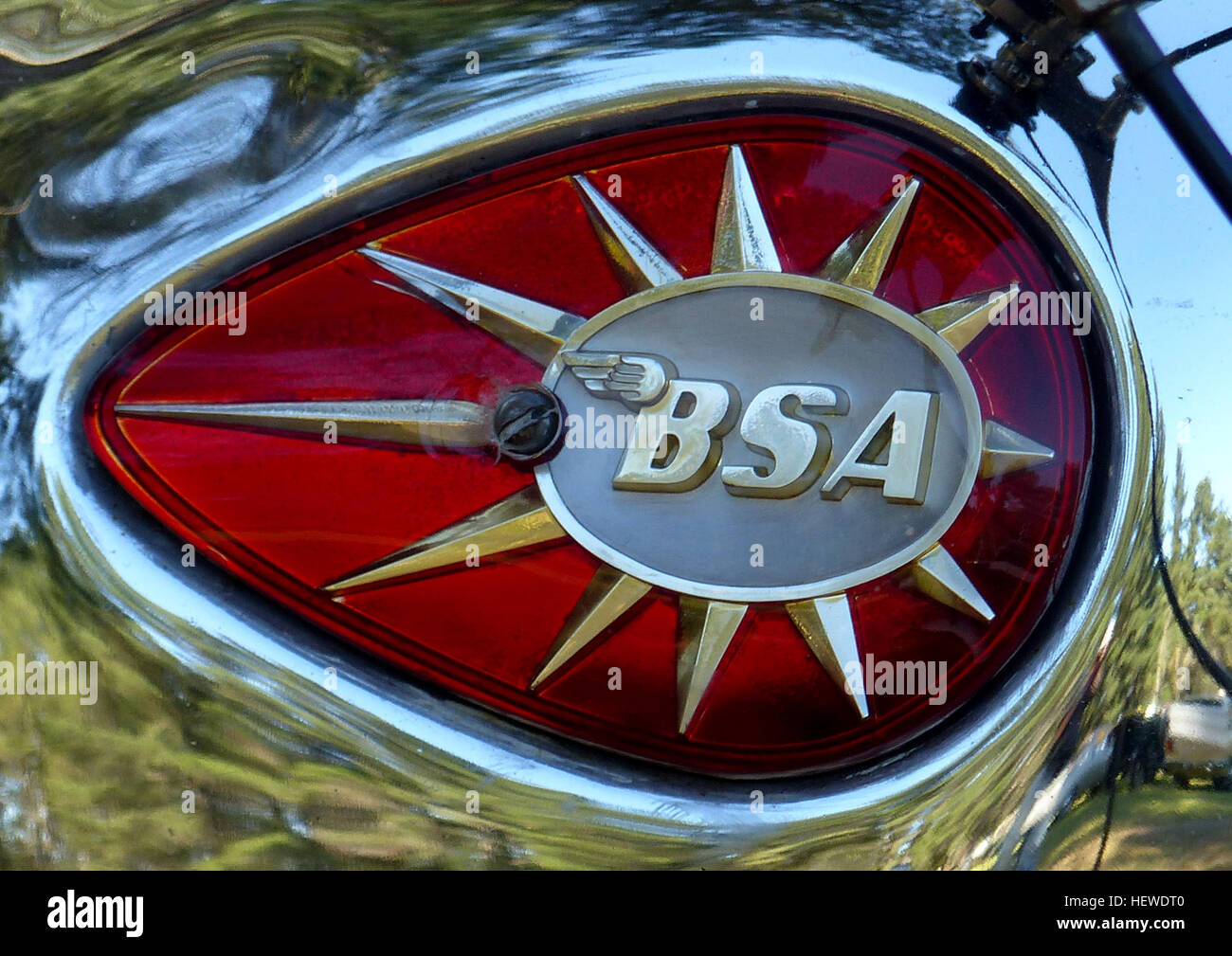 BSA's adventure began in 1861, in England, the company being founded by fourteen gunsmiths of the Birmingham Small Arms Trade Association, who had supplied arms to the British government during the Crimean War. As the gun trade declined, they began to manufacture bicycles in 1880. The first motorcycle was produced in 1903 and the first automobile prototype saw the light in 1907. The BSA automobile was, for sure, a success, if we take into consideration the fact that in 1908 there were already 150 vehicles on the streets. In 1920, the company bought some assets of the Aircraft Manufacturing Com Stock Photo