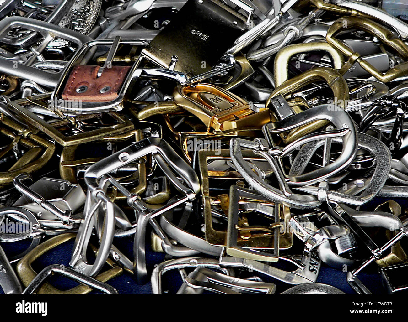 The buckle or clasp is a device used for fastening two loose ends, with one end attached to it