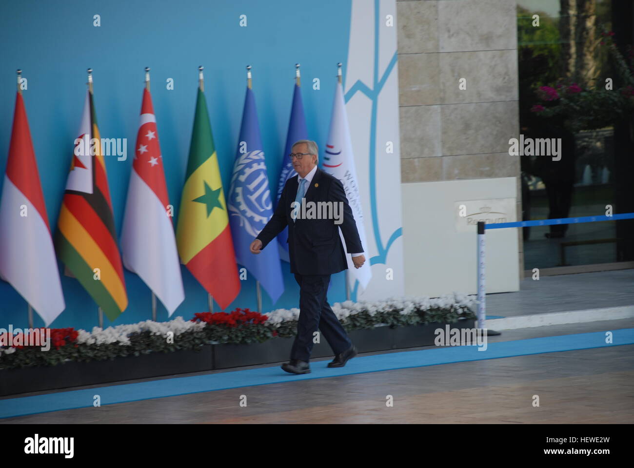 European Commission President Jean-Claude Juncker as he officially arrives for the G20 Summit. Stock Photo