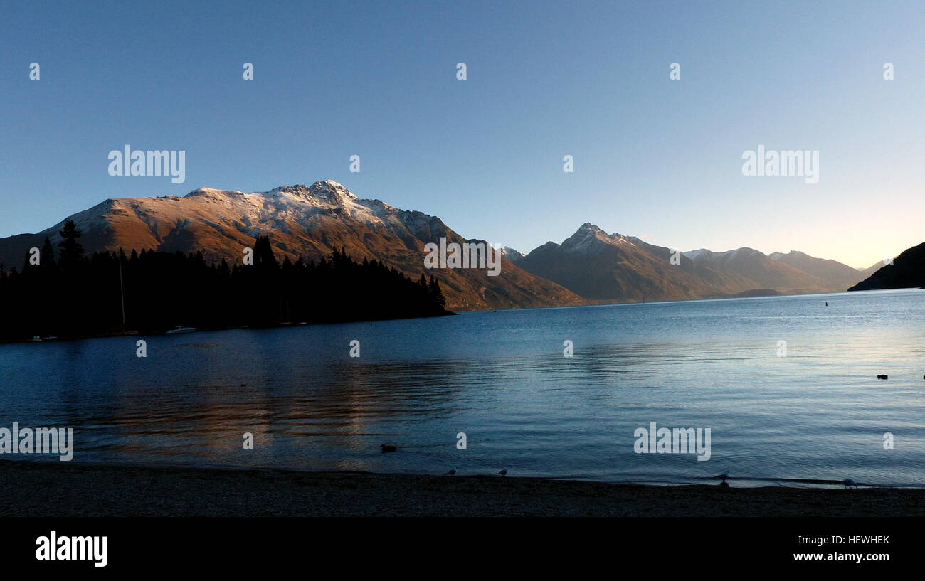 Lake Wakatipu, located in the Otago region of New Zealand, is an inland ...
