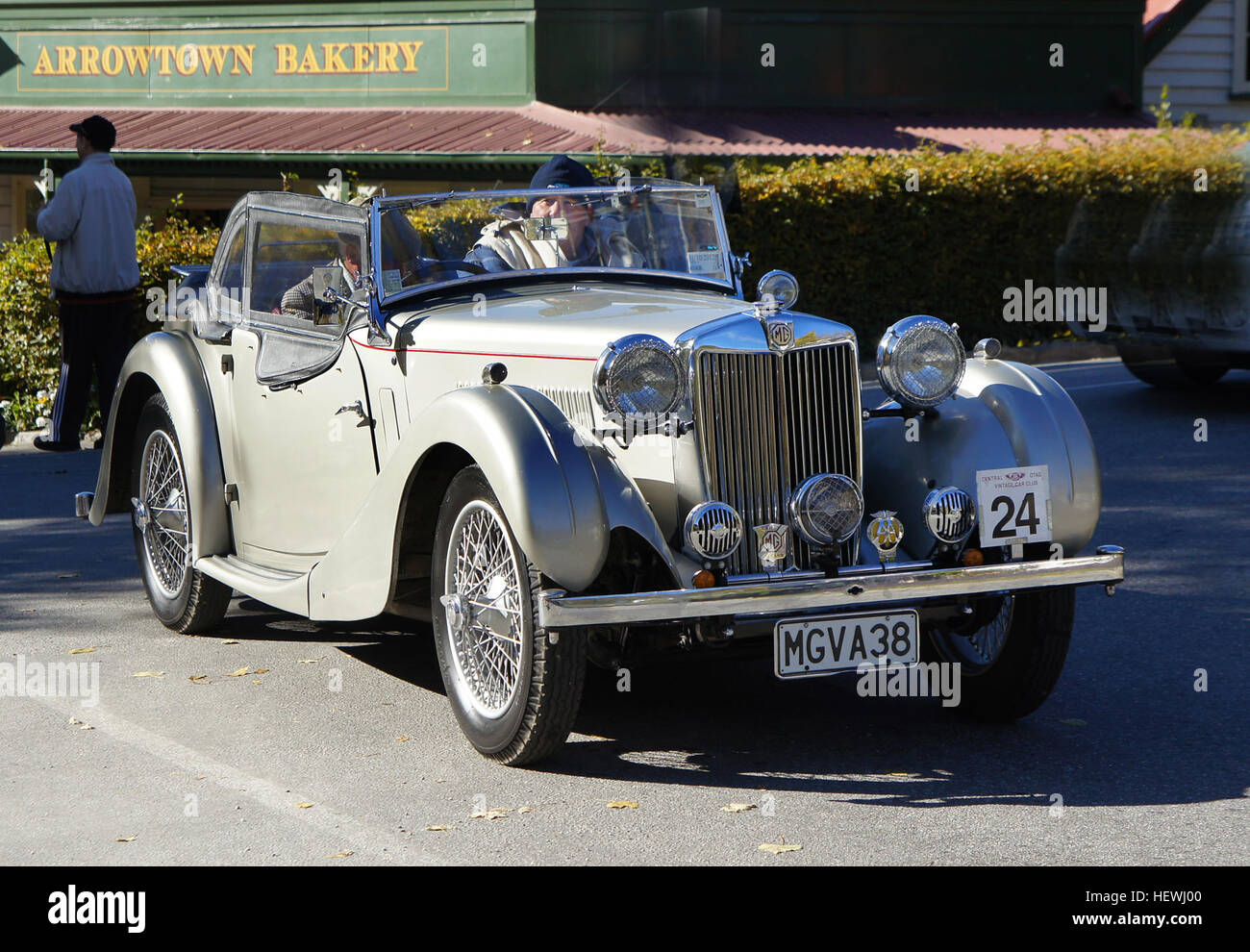 The MG VA, or MG 1.5 Litre as it was originally marketed, was produced by the MG Car company between February 1937 and September 1939 and was the smallest of the three sports saloons they produced in the late 1930s, the others being the SA and WA.  The car used a tuned version of the push-rod, overhead valve four-cylinder Morris TPBG type engine that was also fitted to the Wolseley 12/48 and Morris 12. The MG version had twin SU carburettors and developed 54 bhp (40 kW) at 4500 rpm. Drive was to the live rear axle via a four-speed manual gearbox with synchromesh on the top three ratios, though Stock Photo