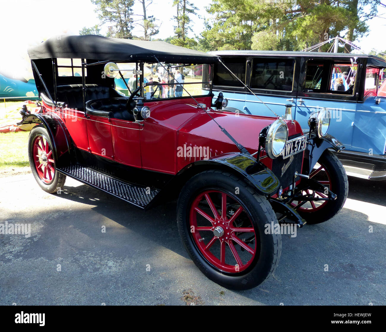 Robert Craig Hupp debuted the first Hupmobile in 1909. Despite being produced for the lower-price class, the Hupmobile featured a two-speed sliding gear transmission and high tension magneto. Following Hupp's departure from the company in 1911, Hupmobile underwent a transformation and became a fairly successful car company. The Model 32, a larger and more powerful vehicle than its predecessor, debuted in 1912 and sold well over the next few years. Stock Photo