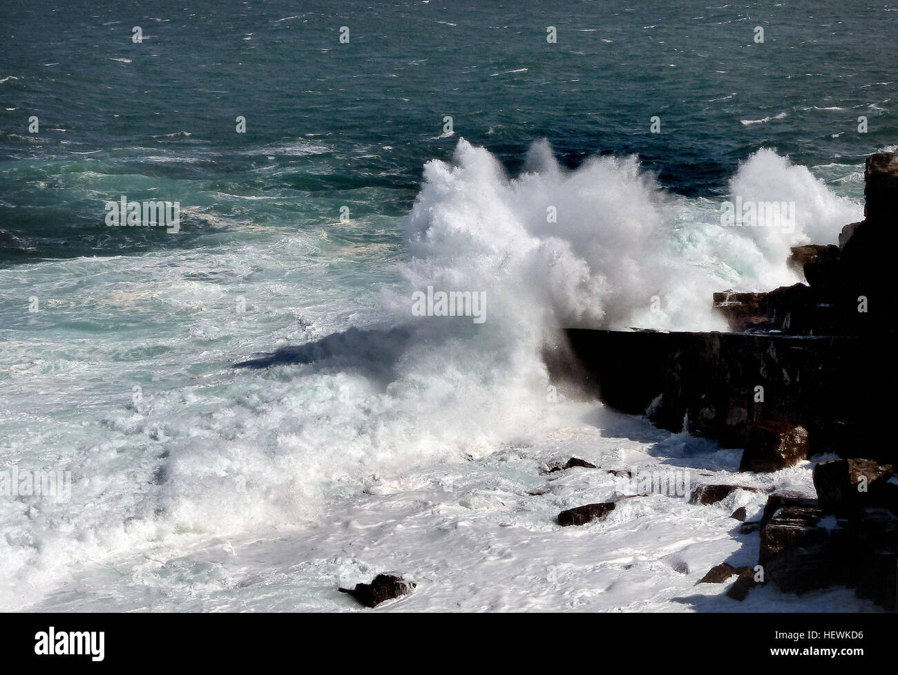 Tasman Sea, an arm of the Pacific Ocean between Australia and New Zealand. It is as much as 1,400 miles (2,250 km) wide and more than 17,000 feet (5, 180 m) deep. The sea is located in a region of prevailing westerly winds known as “the roaring forties,” and is frequently stormy. It was named for the Dutch explorer Abel Janszoon Tasman, who discovered New Zealand and Tasmania in 1642. Stock Photo