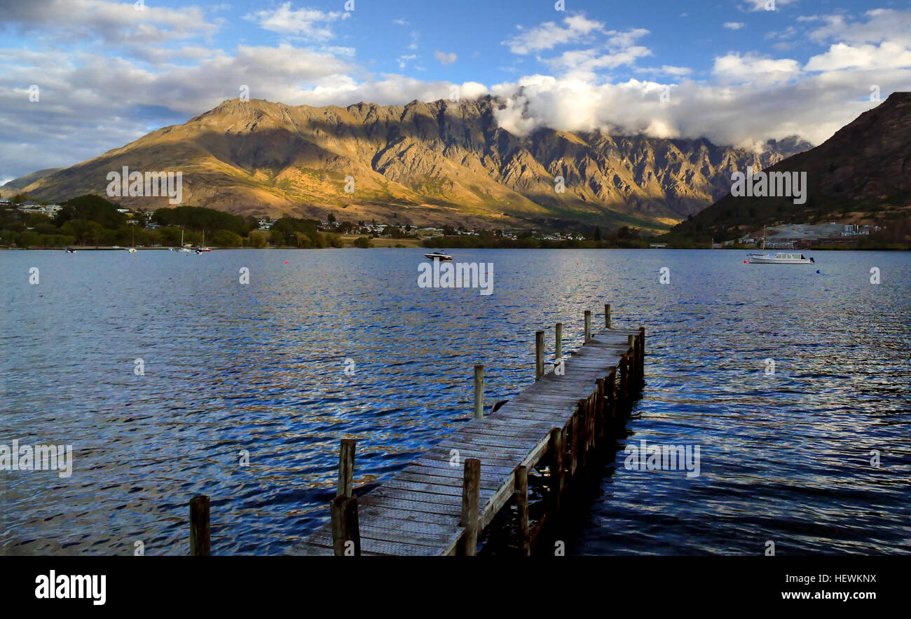 Mountain range in New Zealand The Remarkables are a mountain range and skifield in Otago in the South Island of New Zealand. Located on the southeastern shore of Lake Wakatipu, the range lives up to its name by rising sharply to create an impressive backdrop for the waters. Stock Photo