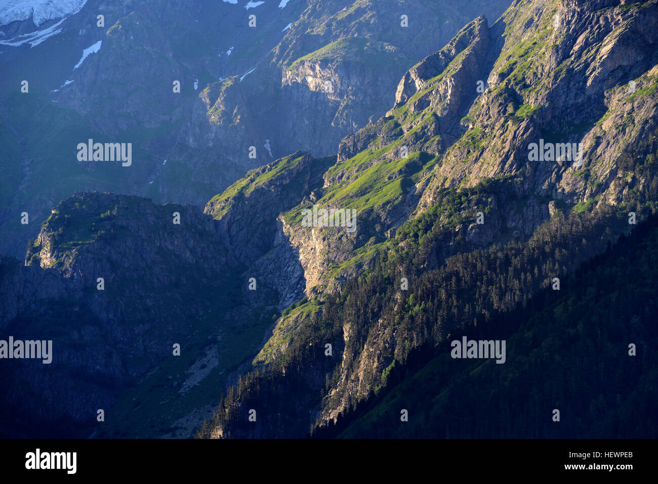 Mountains, Caucasus, Svaneti, Georgia Stock Photo