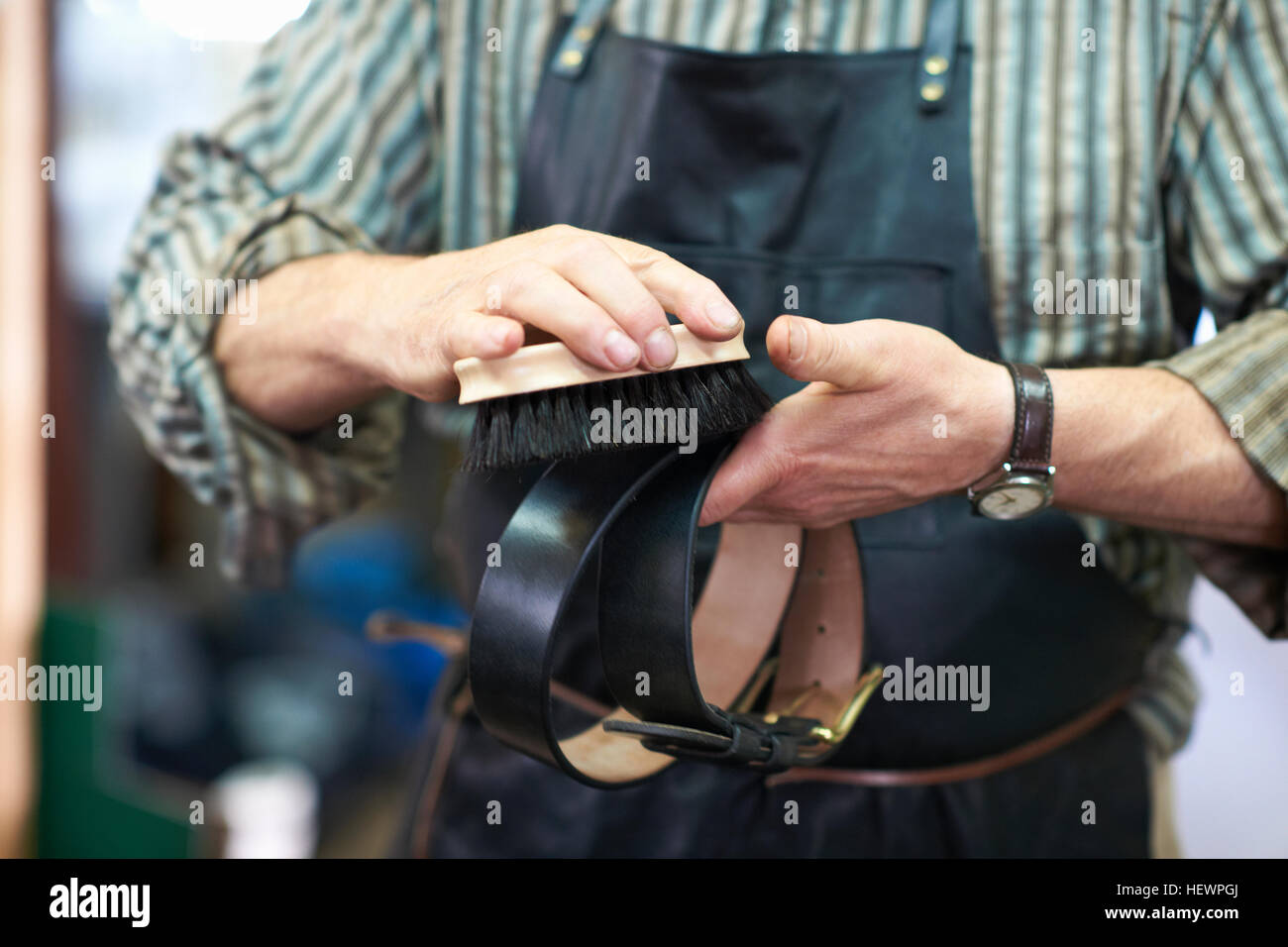 Leather polishing hi-res stock photography and images - Alamy