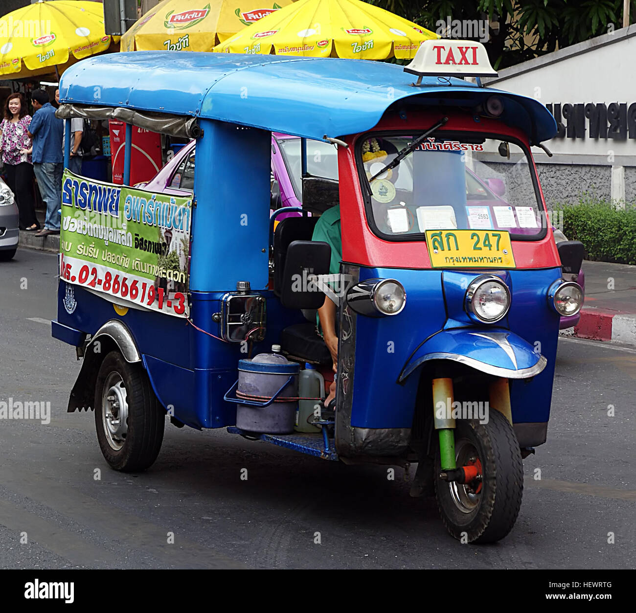 Auto rickshaws are a common means of public transportation in many