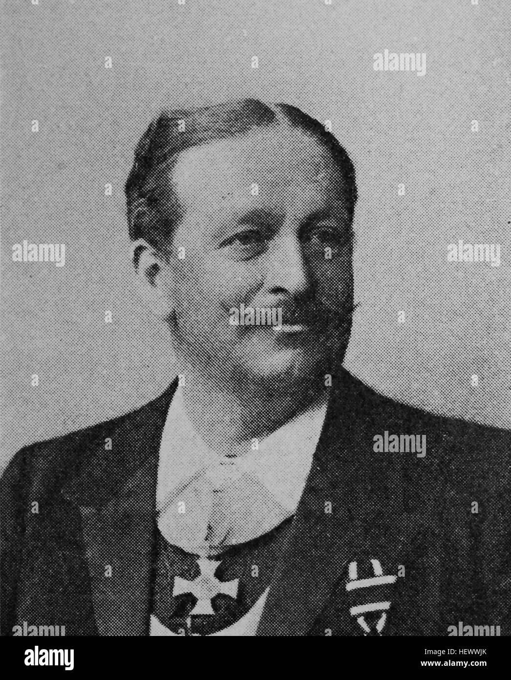 Kurt Ernst August Friedrich Freiherr von Manteuffel, 1853 - 1922, preussischer General der Infanterie., picture from 1895, digital improved Stock Photo