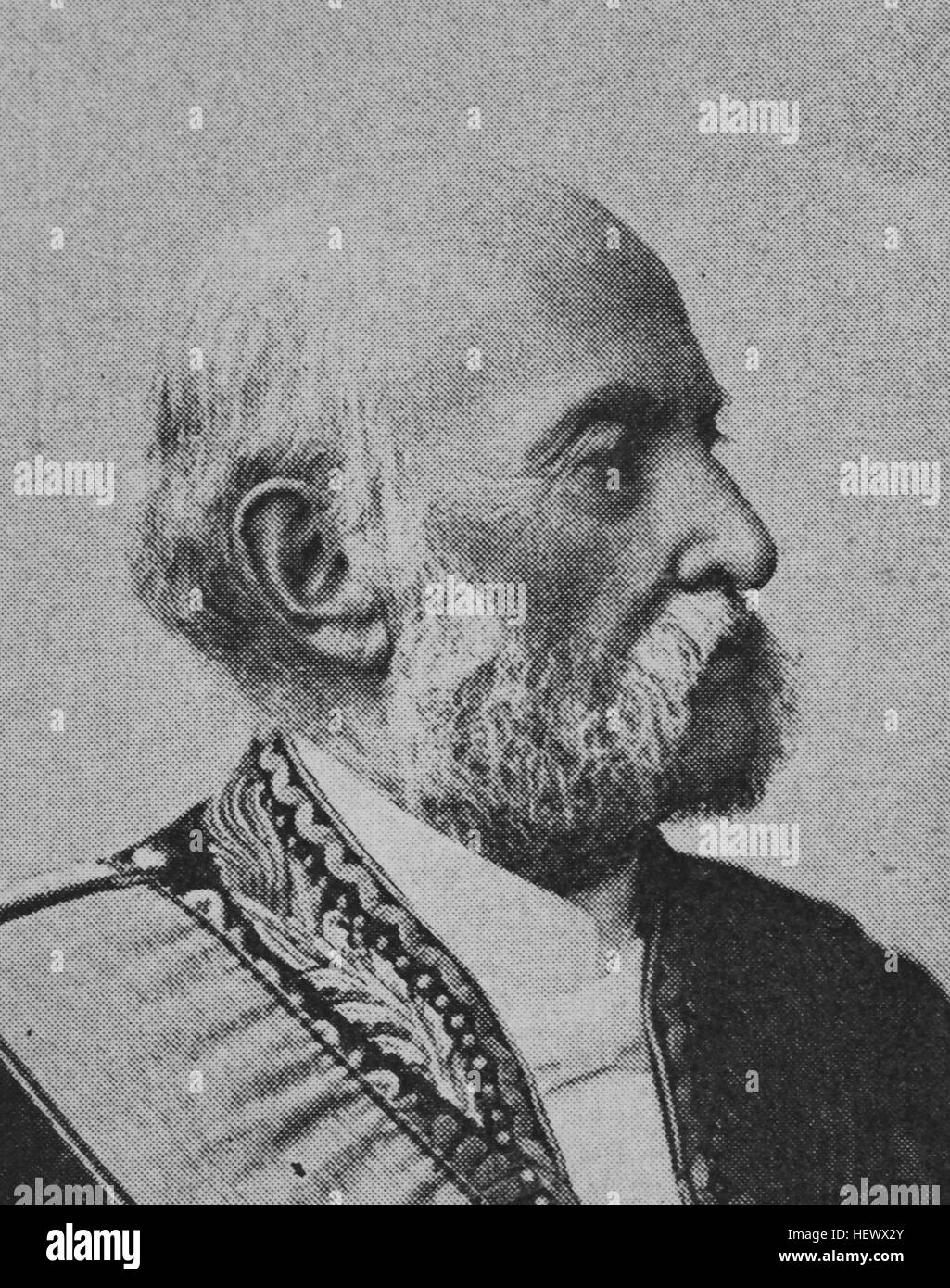 Hermann Freiherr von Mittnacht, born 1825, wuerttembergischer states man and politican, picture from 1895, digital improved Stock Photo