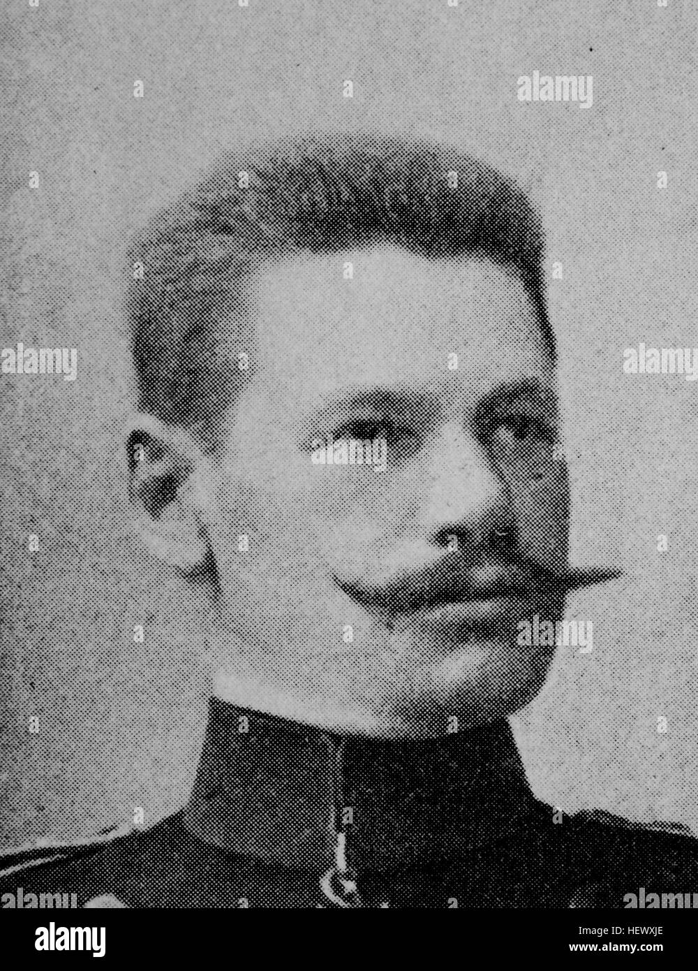 Curt Ernst von Morgen, 1858 - 1928, Prussian explorer and officer, picture from 1895, digital improved Stock Photo