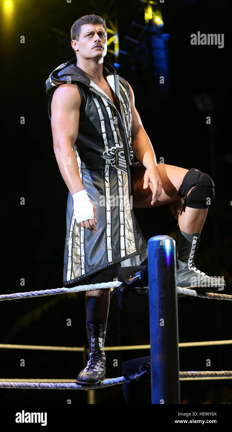 DURBAN, SOUTH AFRICA - AUGUST 01: Cody Rhodes  during the WWE World Tour 2013 at Westridge Park Stadium on August 01, 2013 in Durban, South Africa. (P Stock Photo