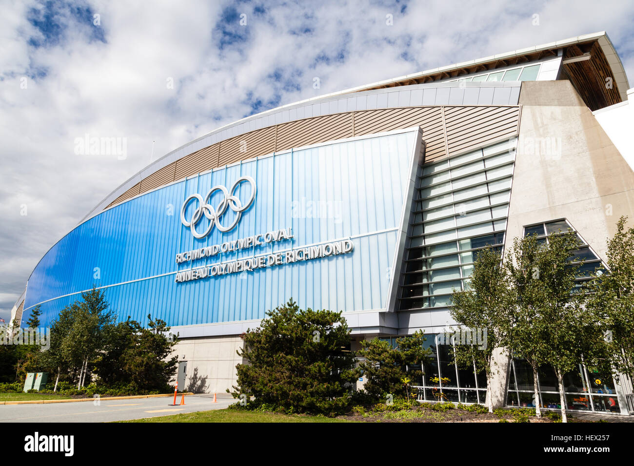 VANCOUVER - JULY 10: The Richmond Olympic Oval in the city of Richmond, BC, July 10, 2016. It was built for the 2010 Winter Olympics and was originall Stock Photo