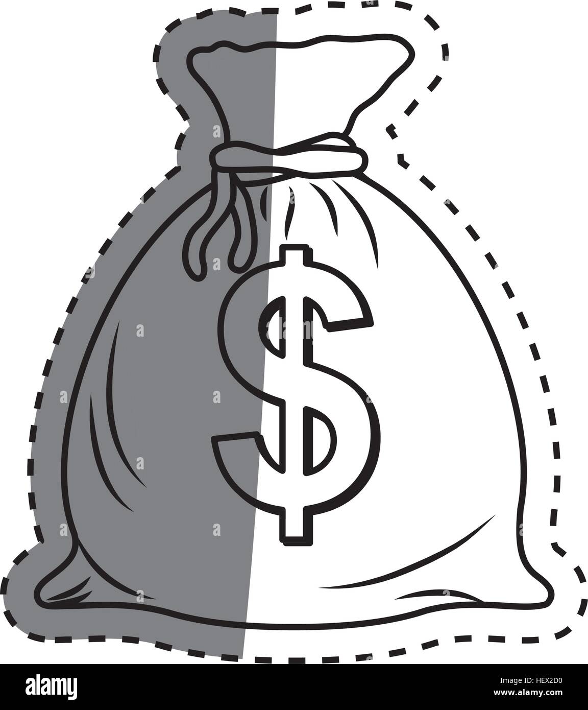 Isolated money bag Stock Vector Image & Art - Alamy