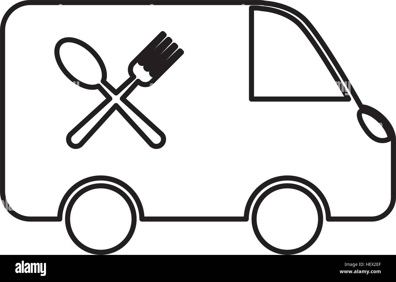 Food delivery vehicle Stock Vector Image & Art Alamy