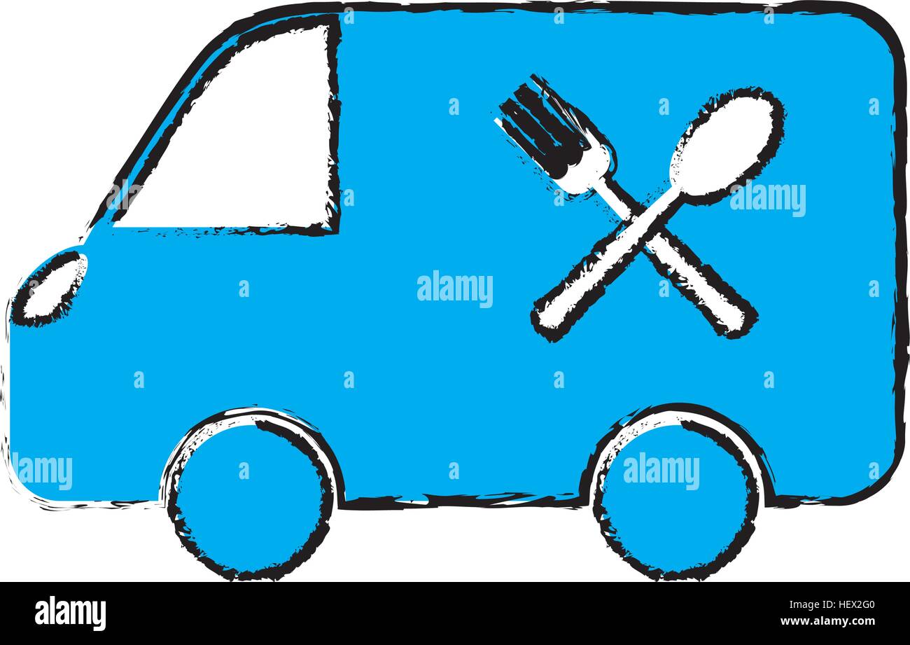 Food delivery vehicle Stock Vector Image & Art Alamy