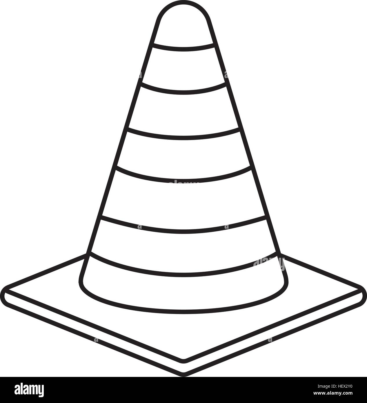 Orange traffic cone Black and White Stock Photos & Images Alamy