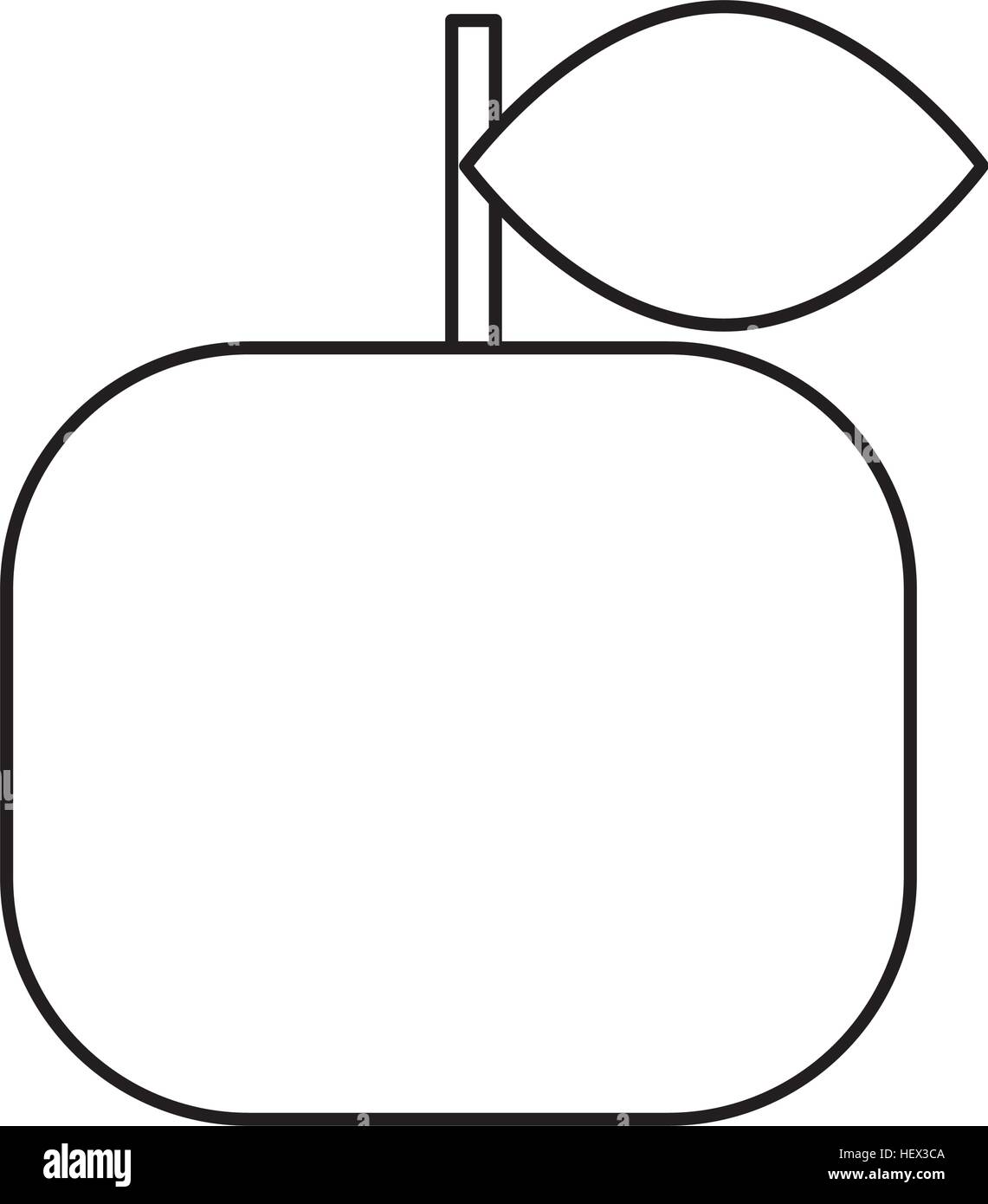 apple fresh fruit drawing icon vector illustration design Stock Vector ...