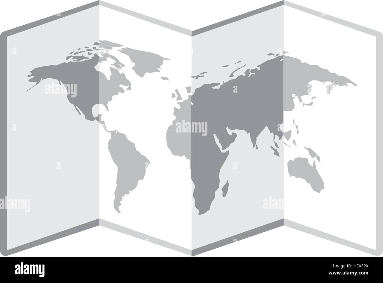 world map paper geography icon vector illustration design Stock Vector ...