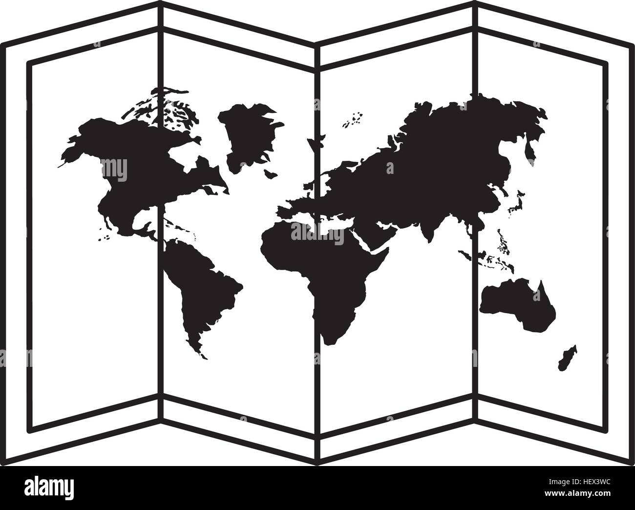 world map paper geography icon vector illustration design Stock Vector ...