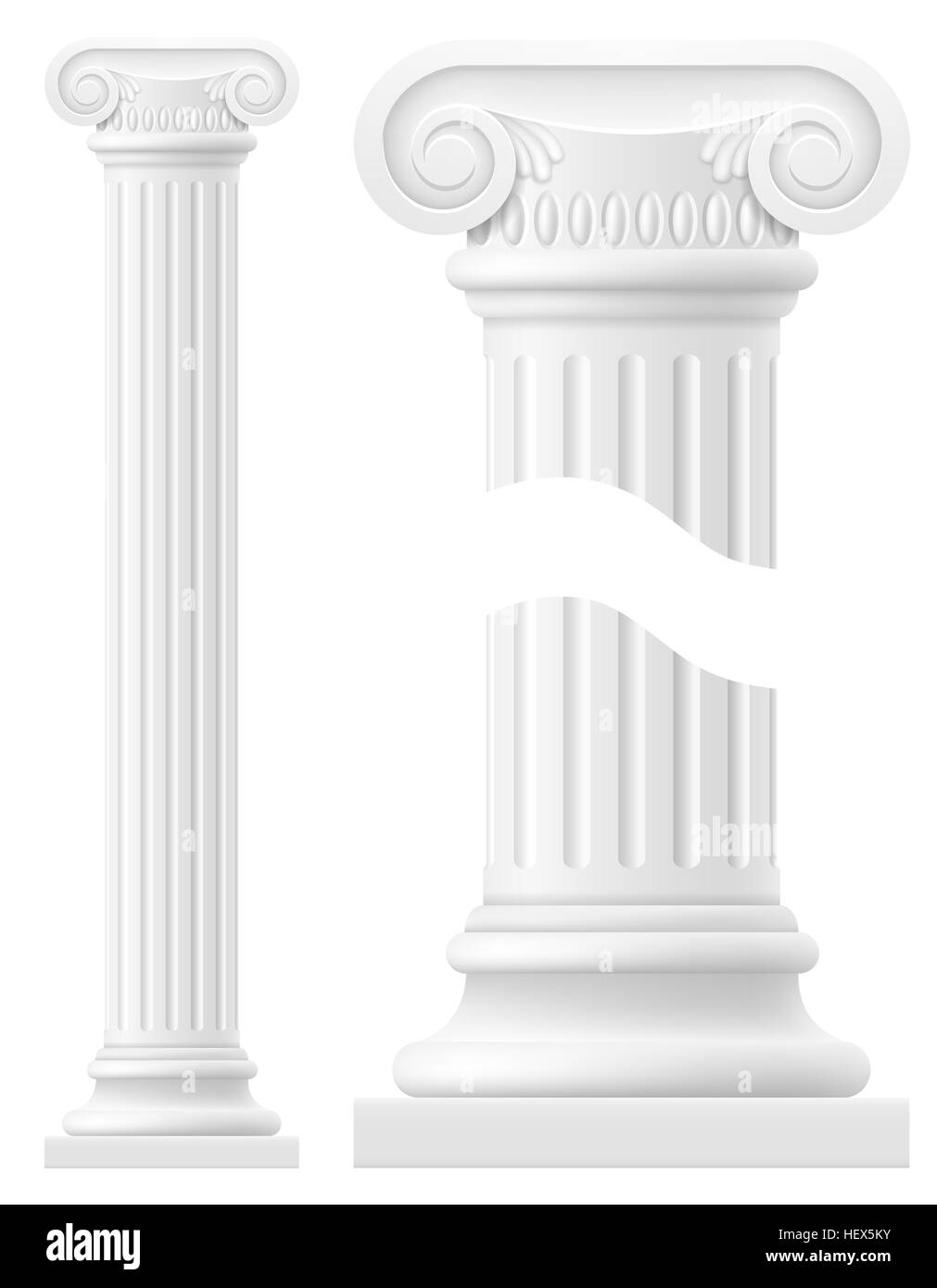 antique column stock illustration isolated on white background Stock