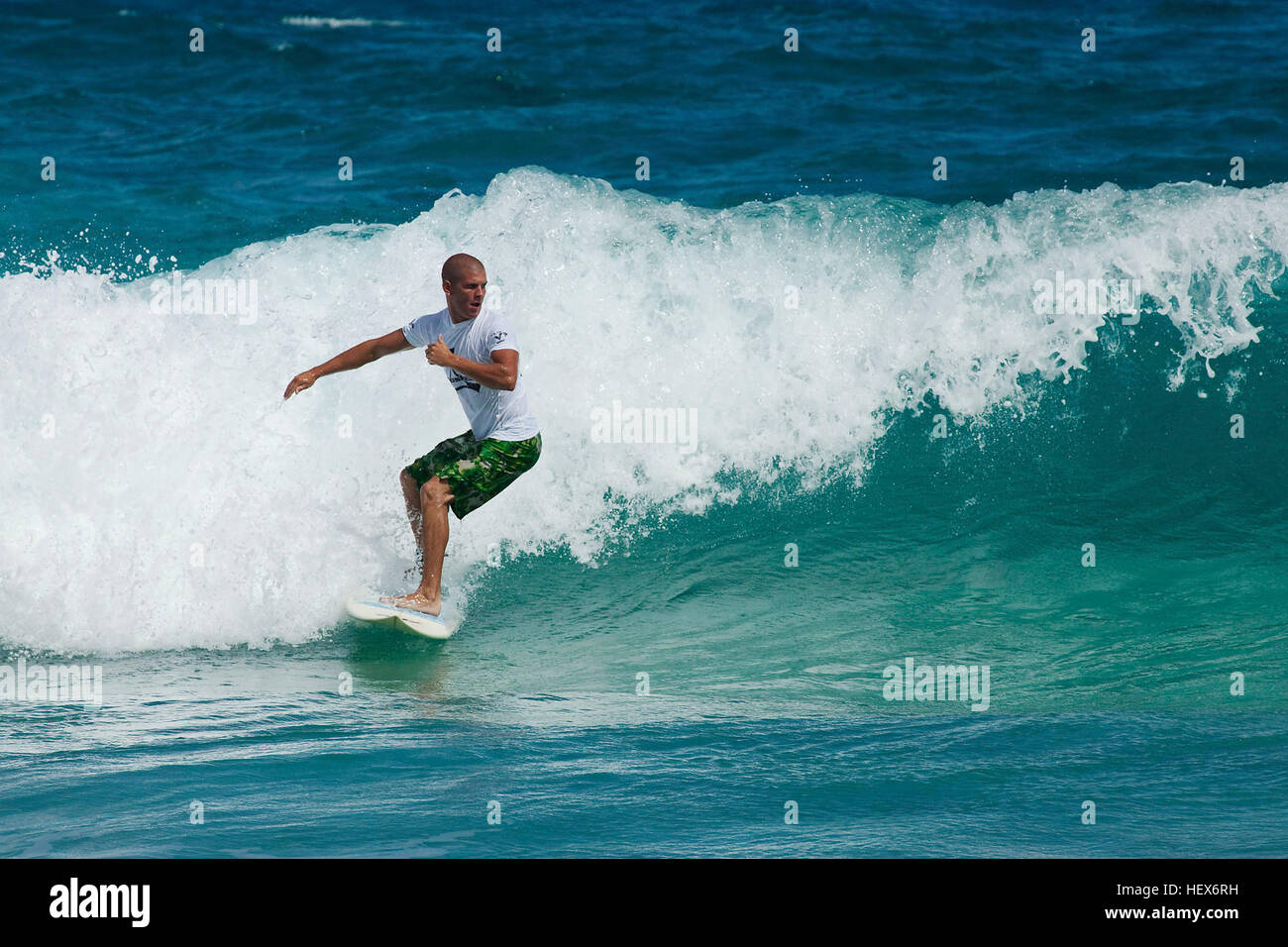 Joshua behrens prepares catch wave hi-res stock photography and images