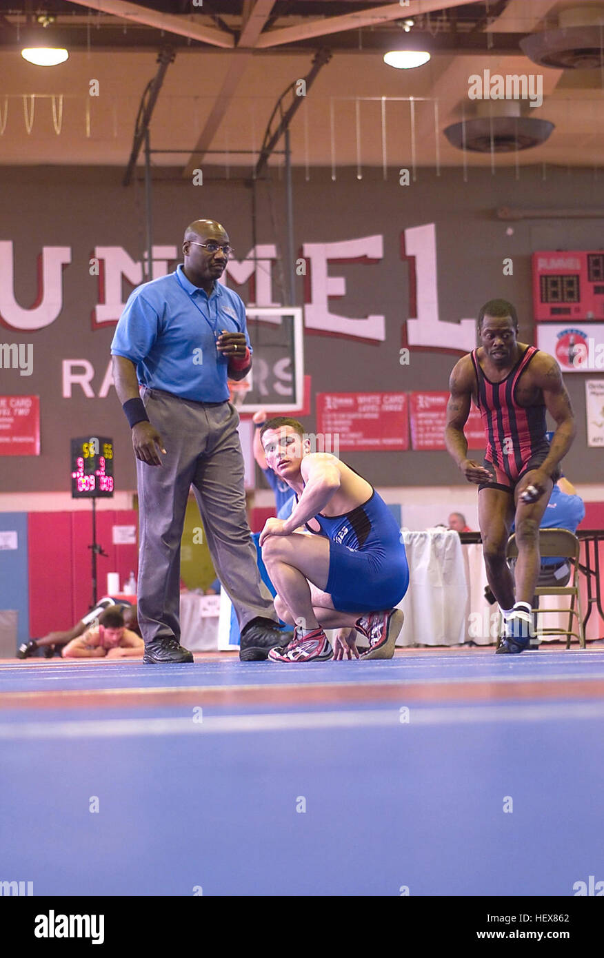 US Marine Corps (USMC) Corporal (CPL) Justin Cannon (dressed in blue