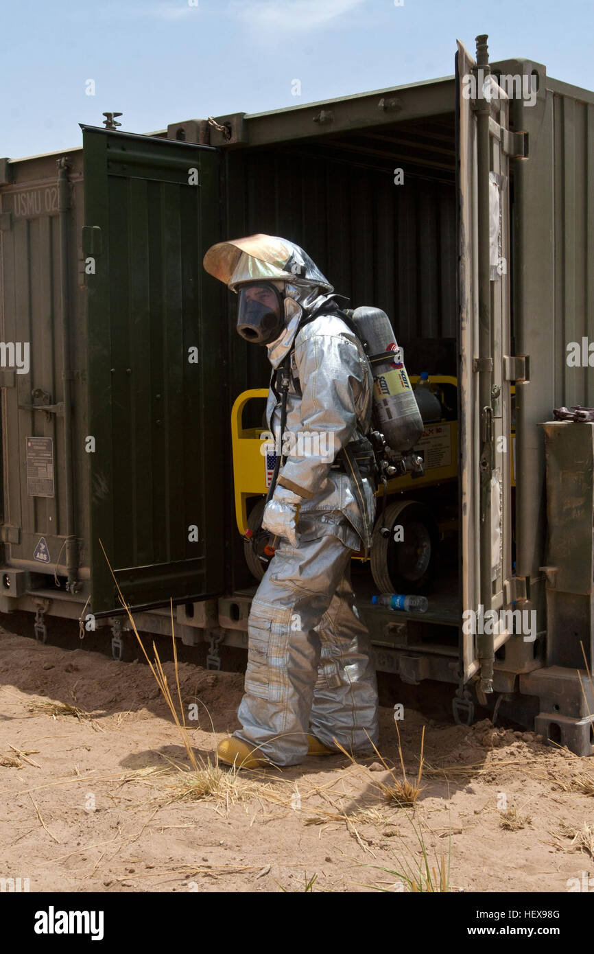 U.S. Marine Corps Lance Cpl. Heriberto Alonsoquezada, an aircraft rescue and firefighting