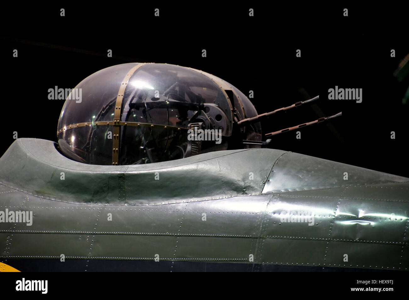 The Lancaster was a heavily armed bomber. It had eight 0.303 machine guns in various turrets on board. As time progressed, the bomb bay in the plane was changed to allow such mighty bombs as the ‘Grand Slam’ to be carried. The ‘Grand Slam’ at 22,000 lb         (9979 kg) was the heaviest bomb carried in World War Two.   The Lancasters took part in many raids on Germany in World War Two. They were also used in specific raids such as the one on the ‘Tirpitz’ (November 1944) holed up in a Norwegian fjord. The most famous bombing raid by Lancasters was the ‘Dambuster Raids’. For this, Barnes Wallis Stock Photo