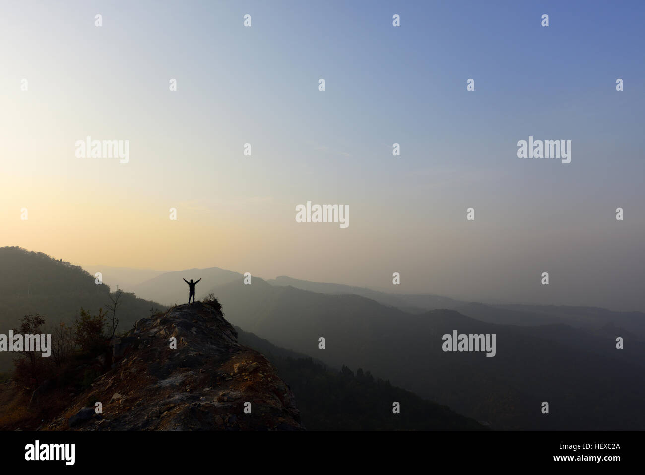 Standing top silhouette hi-res stock photography and images - Alamy